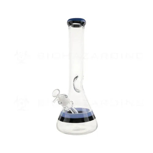 Classic Beaker Water Pipe w/ Black Stripe - 14"