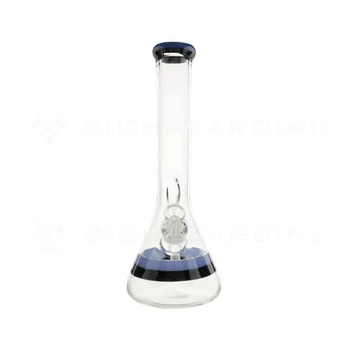 Classic Beaker Water Pipe w/ Black Stripe - 14"