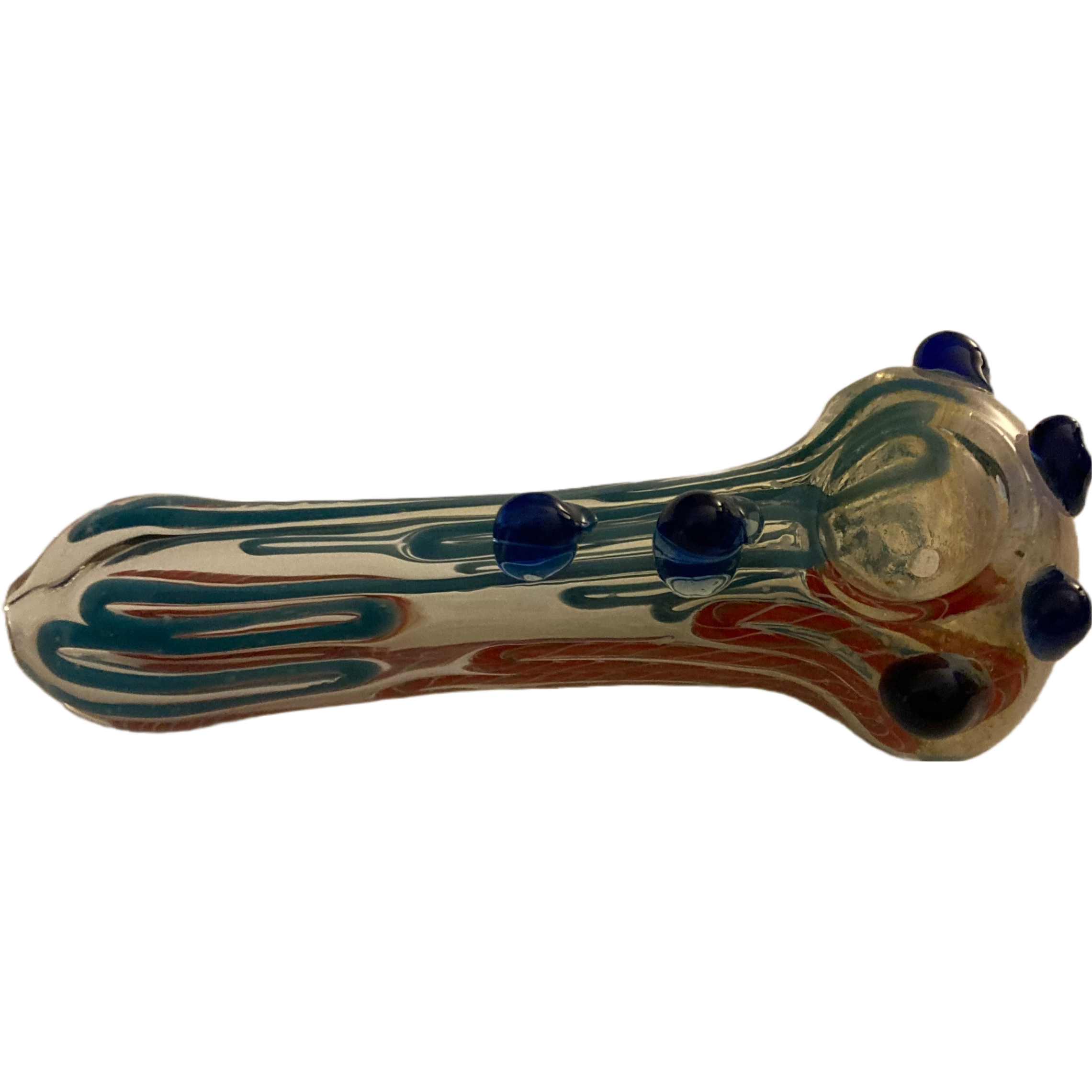 Fancy Marble Spoon Pipe w/ Liberty Swirls